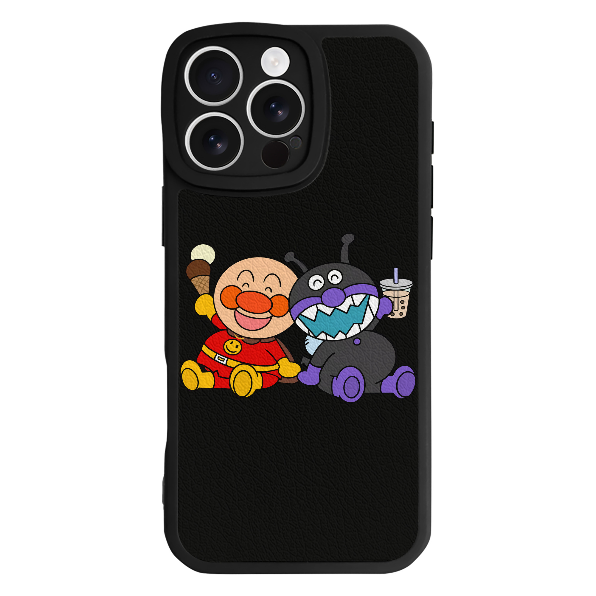 （画像用） アンパンマン Anpanman 【iPhone 16シリーズ対応】シリコンスマホケース（レザー調） 材質：シリコン